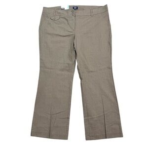 NWT Reitmans Plus Petites linen blend taupe brown wide leg pants 16P
